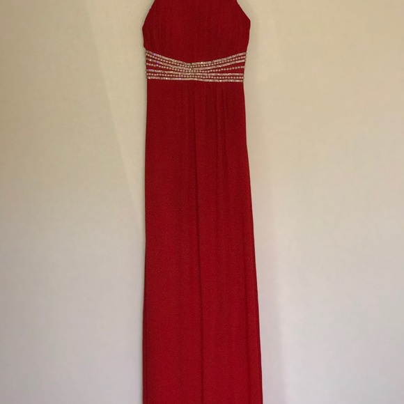 Beaded ruby red prom dress or formal wear dress - Picture 4 of 4
